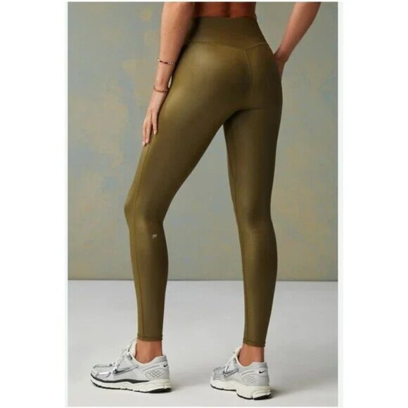 Fabletics NWT Anywhere Motion365+ Shine High-Waisted Legging Size S Moss Green - Picture 1 of 13